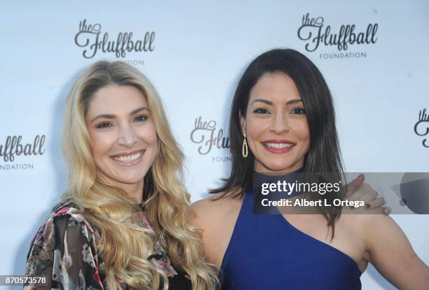Jennifer Lee and actress/host Emmanuelle Vaugier at The 2017 Fluffball held at Lombardi House on November 4, 2017 in Los Angeles, California.