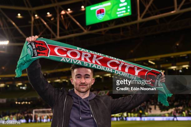Dublin , Ireland - 5 November 2017; Former Cork City player Sean Maguire, now of Preston North End, after the Irish Daily Mail FAI Senior Cup Final...