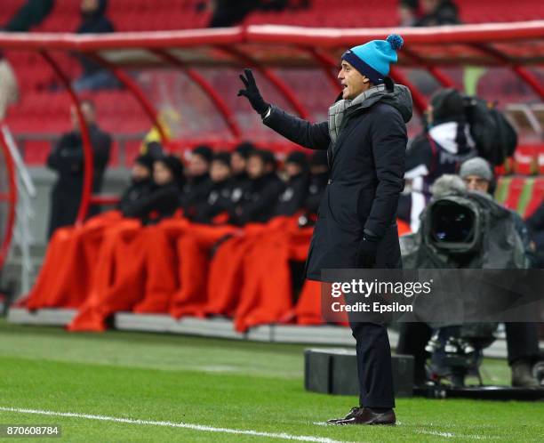Head coach of FC Zenit Roberto Mancini during the Russian Premier League match between FC Rubin Kazan and FC Zenit Saint Petersburg at Kazan Arena...