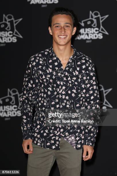 Zak Abel arrives at the 19th NRJ Music Awards ceremony at the Palais des Festivals on November 4, 2017 in Cannes, France.