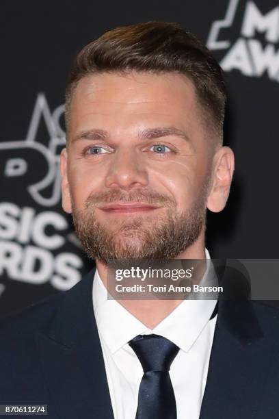 Keen'V arrives at the 19th NRJ Music Awards ceremony at the Palais des Festivals on November 4, 2017 in Cannes, France.