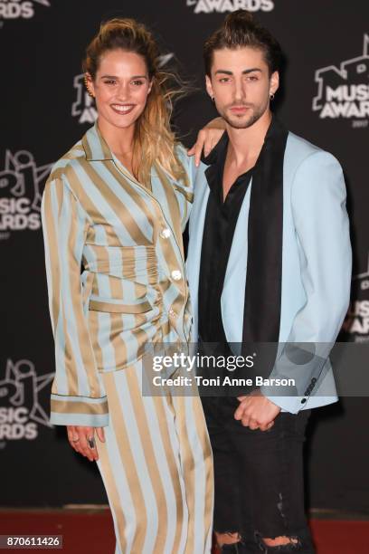 Singer Camille Lou arrives at the 19th NRJ Music Awards ceremony at the Palais des Festivals on November 4, 2017 in Cannes, France.