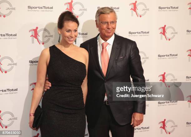 Wolfgang Bosbach and his daughter pose at the 10th anniversary celebration of the Sports Total Agency on November 5, 2017 in Cologne, Germany.