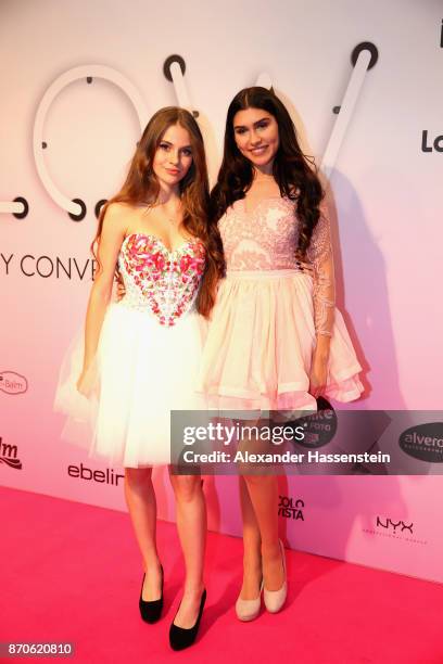 Ana Kohler attends with Lisa-Marie Schiffner the GLOW - The Beauty Convention at Station on November 4, 2017 in Berlin, Germany.