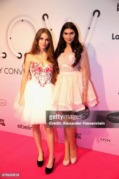 Ana Kohler attends with Lisa-Marie Schiffner the GLOW - The Beauty Convention at Station on November 4, 2017 in Berlin, Germany.