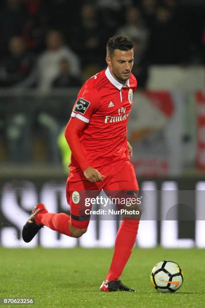 Benfica's Greek midfielder Andreas Samaris during the Premier League 2017/18 match between Vitoria SC and SL Benfica, at Dao Afonso Henriques Stadium...
