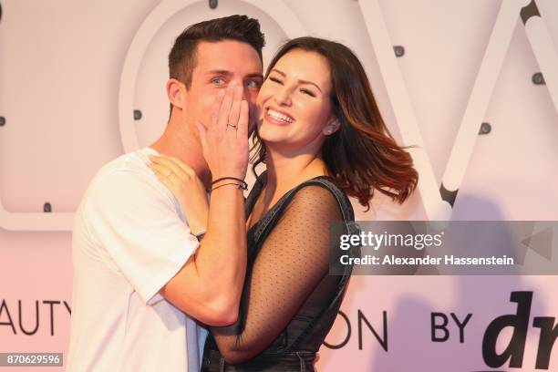 Maren Wolf attends with Tobias Wolf the GLOW - The Beauty Convention at Station on November 4, 2017 in Berlin, Germany.