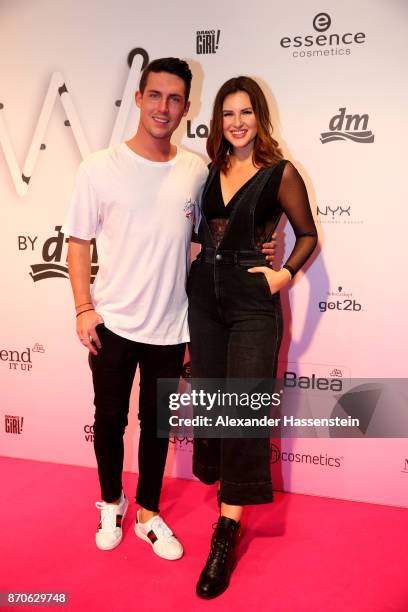 Maren Wolf attends with Tobias Wolf the GLOW - The Beauty Convention at Station on November 4, 2017 in Berlin, Germany.