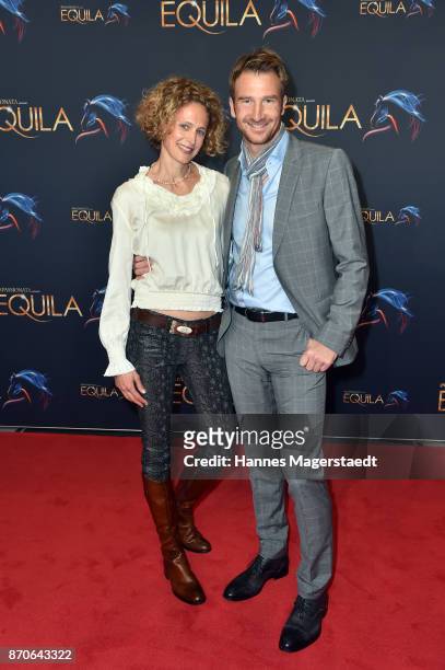 Heiko Ruprecht and his wife Nicole during the world premiere of the horse show 'EQUILA' at Apassionata Showpalast Muenchen on November 5, 2017 in...