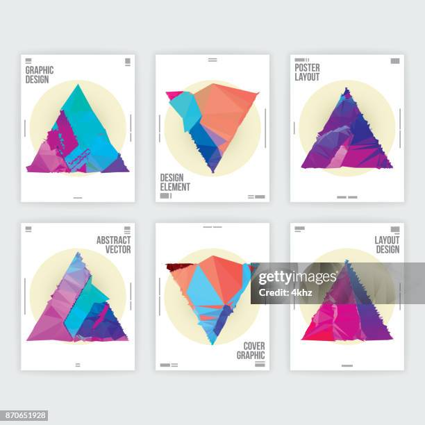 abstract graphic design poster layout template - postmodern stock illustrations