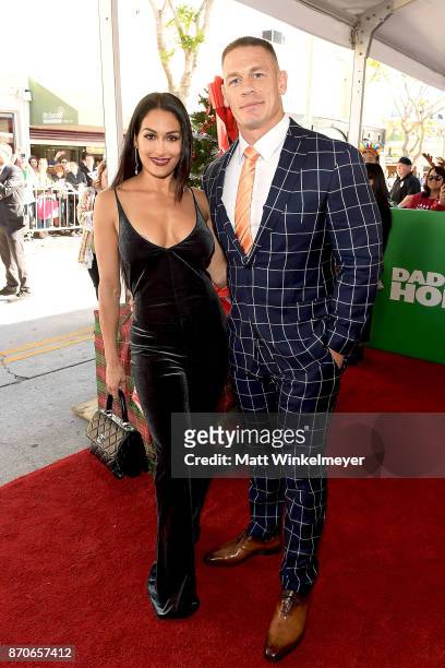 Nikki Bella and John Cena attend the premiere of Paramount Pictures' "Daddy's Home 2" at Regency Village Theatre on November 5, 2017 in Westwood,...
