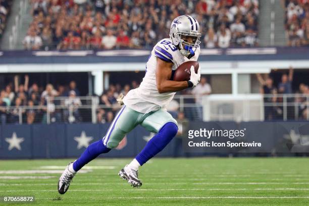 Dallas Cowboys wide receiver Terrance Williams catches a pass during the NFL game between the Kansas City Chiefs and Dallas Cowboys on November 5,...