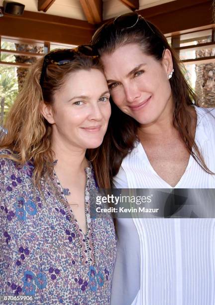 Drew Barrymore and Brooke Shields attend the weekend opening of The NEW ultra-luxury Cove Resort at Atlantis Paradise Island on November 4, 2017 in...