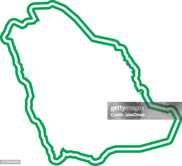 saudi arabia outline - saudi arabia map stock illustrations