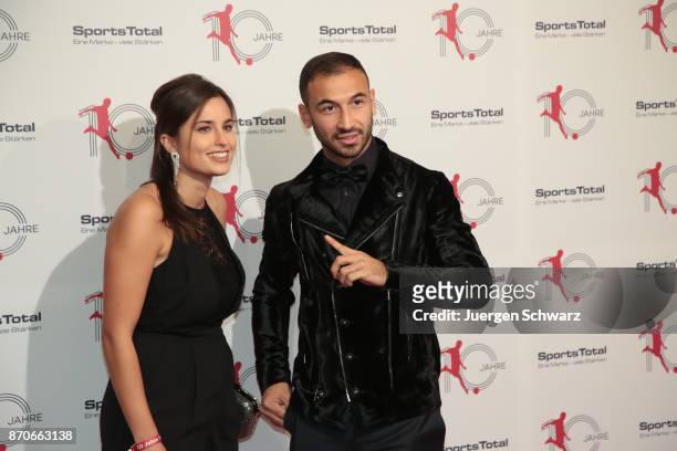 Akaki Gogia and his girlfriend Andrea pose at the 10th anniversary celebration of the Sports Total Agency on November 5, 2017 in Cologne, Germany.