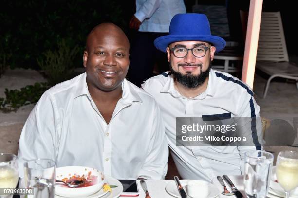 Tituss Burgess and Pablo Salinas attend the weekend opening of The NEW ultra-luxury Cove Resort at Atlantis Paradise Island on November 4, 2017 in...