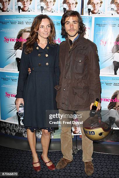 Jemma Powell and Jack Savoretti attend the UK Premiere of 'Synecdoche New York' at Curzon Soho on May 11, 2009 in London, England.