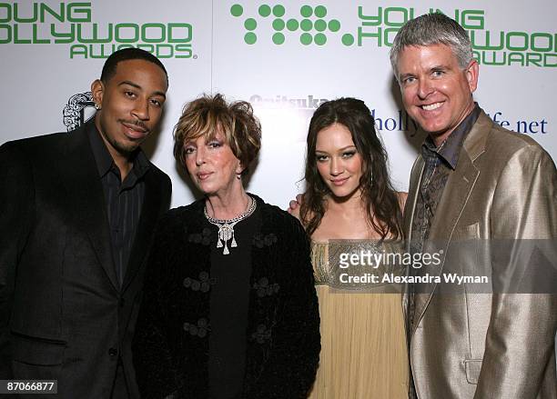 Chris "Ludacris" Bridges, Anne Volokh, founder of Movieline/Hollywood Life, Hilary Duff and guest