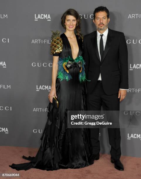 Guy Oseary and Michelle Alves arrive at the 2017 LACMA Art + Film Gala honoring Mark Bradford and George Lucas at LACMA on November 4, 2017 in Los...