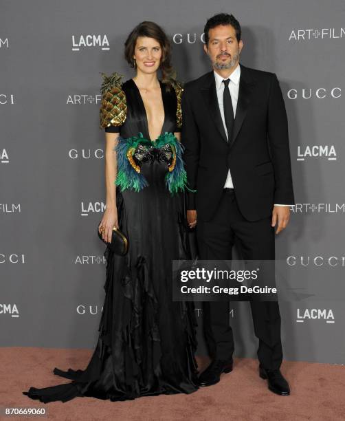 Guy Oseary and Michelle Alves arrive at the 2017 LACMA Art + Film Gala honoring Mark Bradford and George Lucas at LACMA on November 4, 2017 in Los...