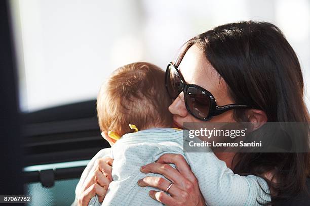 Asia Argento arrives at Nice-Cote d'Azur Airport to attend the Cannes Film Festival on May 11, 2009 in Cannes, France.