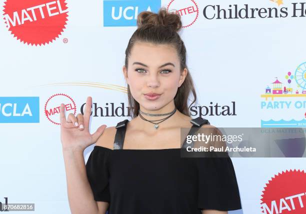 Actress Caitlin Carmichael attends the 18th annual Mattel Party On The Pier at Pacific Parkâ Santa Monica Pier on November 5, 2017 in Santa Monica,...