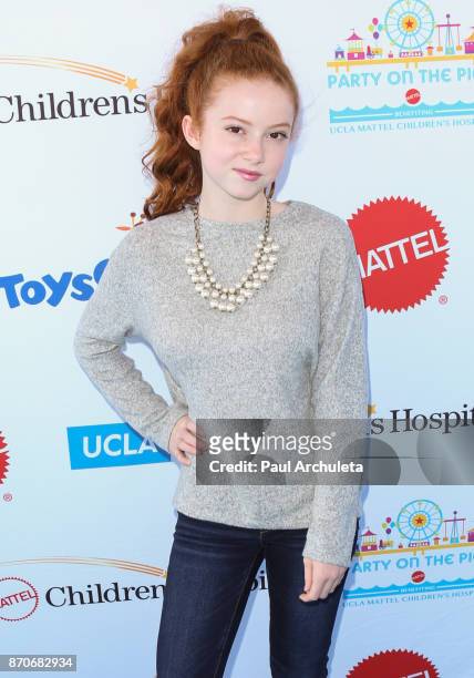 Actress Francesca Capaldi attends the 18th annual Mattel Party On The Pier at Pacific Parkâ Santa Monica Pier on November 5, 2017 in Santa Monica,...