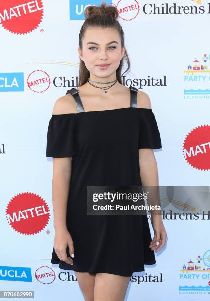 Actress Caitlin Carmichael attends the 18th annual Mattel Party On The Pier at Pacific Parkâ Santa Monica Pier on November 5, 2017 in Santa Monica,...