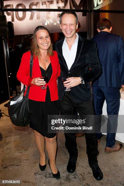 Marie Theres Kroetz Relin and Sigfried Wagner during the 7th German Director Award Metropolis at HFF Munich on November 5, 2017 in Munich, Germany.