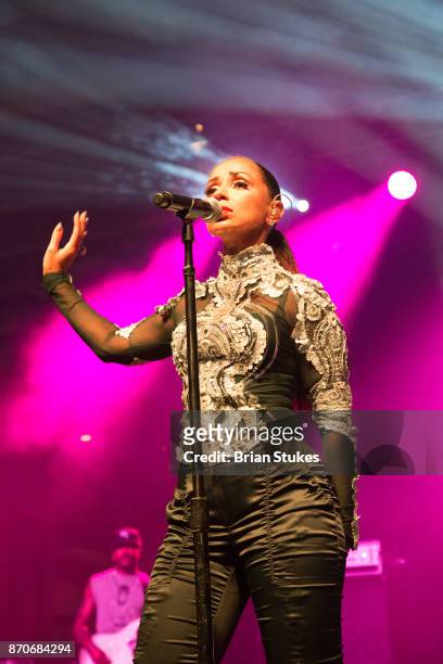 Singer Mya performs at WPGC's 18th Annual For Sisters Only at Walter E. Washington Convention Center on November 4, 2017 in Washington, DC.