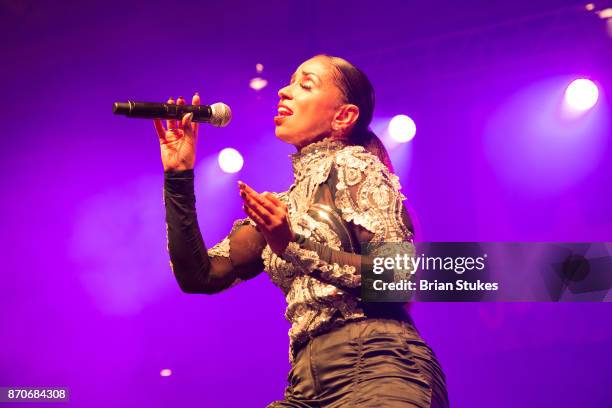 Singer Mya performs at WPGC's 18th Annual For Sisters Only at Walter E. Washington Convention Center on November 4, 2017 in Washington, DC.