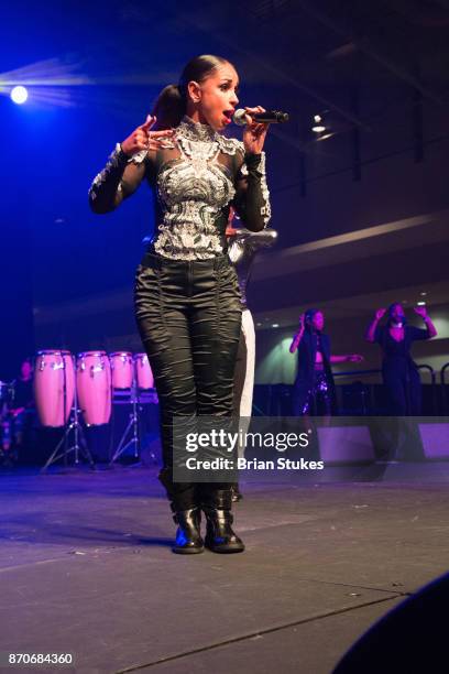 Singer Mya performs at WPGC's 18th Annual For Sisters Only at Walter E. Washington Convention Center on November 4, 2017 in Washington, DC.