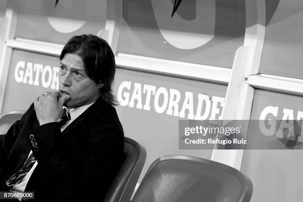 Matias Almeyda, coach of Chivas looks the game during the 16th round match between Chivas and Atlas as part of the Torneo Apertura 2017 Liga MX at...