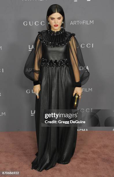 Soko arrives at the 2017 LACMA Art + Film Gala honoring Mark Bradford and George Lucas at LACMA on November 4, 2017 in Los Angeles, California.