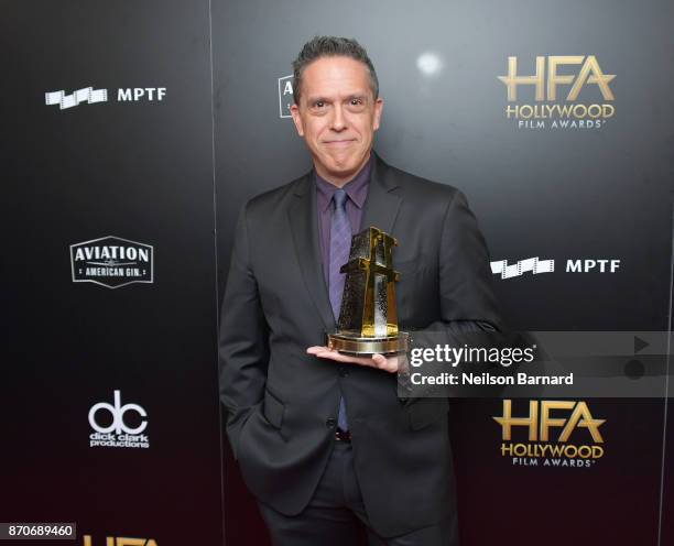 Honoree Lee Unkrich, recipient of the Hollywood Animation Award for 'Coco,' poses in the press room during the 21st Annual Hollywood Film Awards at...