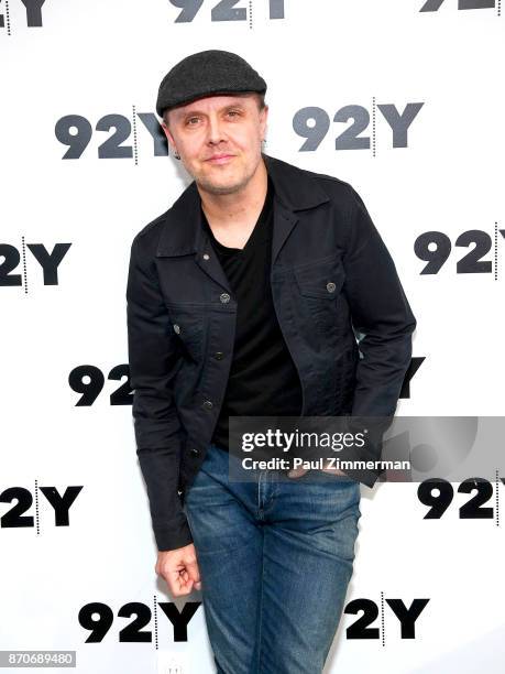 Musician Lars Ulrich of band Metallica poses at at 92nd Street Y on November 5, 2017 in New York City.