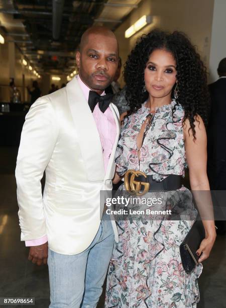 Kirk Franklin and Tammy Collins attend the 2017 Soul Train Awards, presented by BET, at the Orleans Arena on November 5, 2017 in Las Vegas, Nevada.