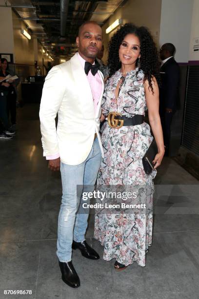 Kirk Franklin and Tammy Collins attend the 2017 Soul Train Awards, presented by BET, at the Orleans Arena on November 5, 2017 in Las Vegas, Nevada.
