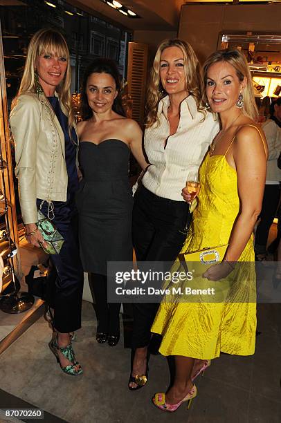 Deborah Leng , Jeanne Marine, Pricilla Waters and Emma Wollard attend the Roger Vivier Party in aid of The Warrior Programme, at Roger Vivier on May...