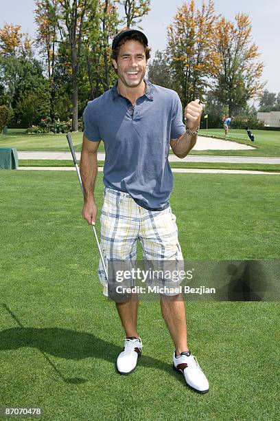 Actor Shawn Christian attends the 6th Annual Hack N' Smack Celebrity Golf Classic at the El Caballero Country Club on May 11, 2009 in Tarzana,...