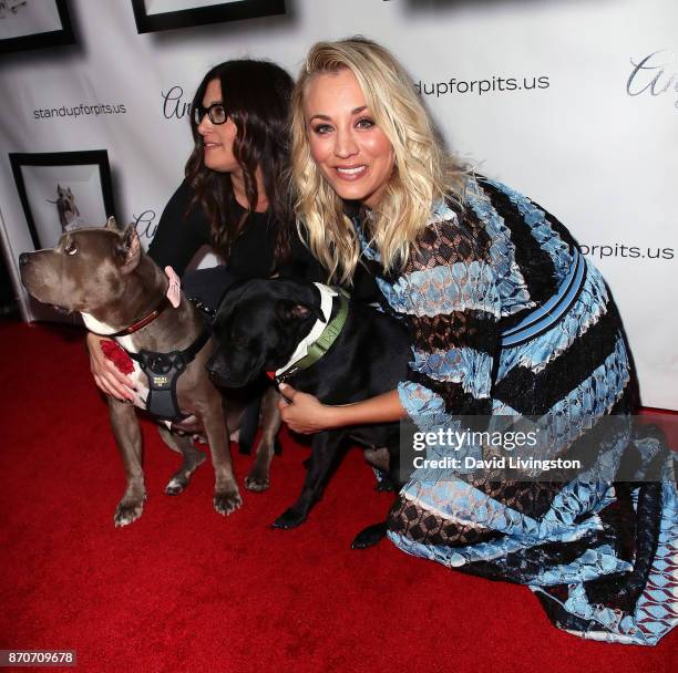 Founder Rebecca Corry and actress Kaley Cuoco attend the 7th annual Stand Up For Pits at Avalon on November 5, 2017 in Hollywood, California.