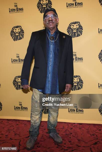 Garth Fagan attends "The Lion King" On Broadway 20th Anniversary Celebration at Minskoff Theatre on November 5, 2017 in New York City.