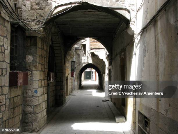 ancient city of aleppo, syria - aleppo stock pictures, royalty-free photos & images