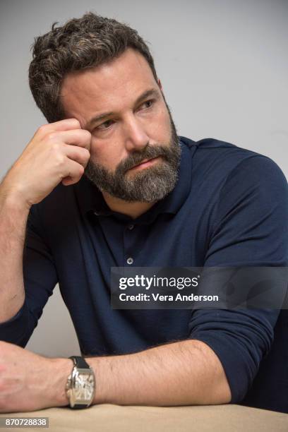 Ben Affleck at the "Justice League" Press Conference at The Rosewood Hotel on November 4, 2017 in London, England.