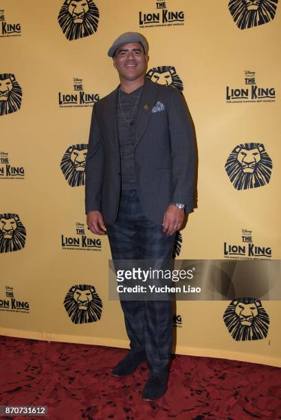 Christopher Jackson attends "The Lion King" On Broadway 20th Anniversary Celebration at Minskoff Theatre on November 5, 2017 in New York City.
