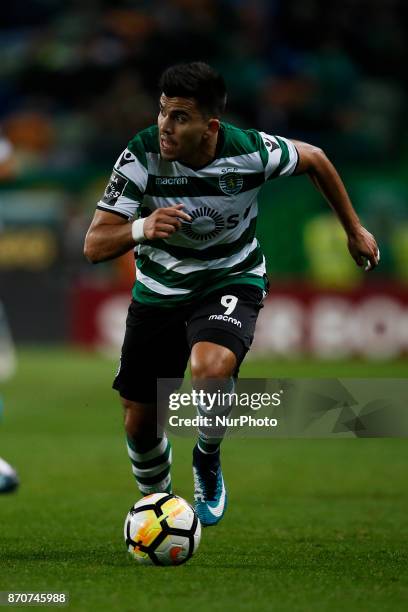 Sporting's midfielder Marcos Acuna in action during Primeira Liga 2017/18 match between Sporting CP vs SC Braga, in Lisbon, on November 5, 2017.