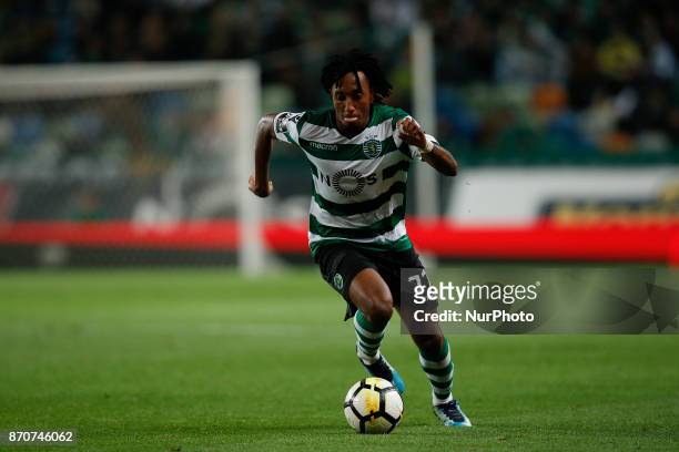 Sporting's forward Gelson Martins in action during Primeira Liga 2017/18 match between Sporting CP vs SC Braga, in Lisbon, on November 5, 2017.