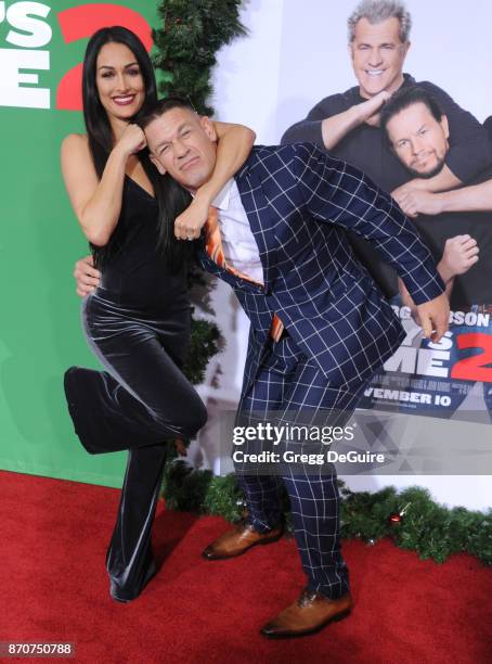 John Cena and Nikki Bella arrive at the premiere of Paramount Pictures' "Daddy's Home 2" at Regency Village Theatre on November 5, 2017 in Westwood,...