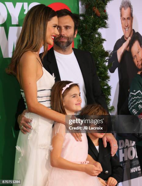 Jamie Mazur, Alessandra Ambrosio, Noah Ambrosio Mazur, Anja Ambrosio Mazur attend the premiere of Paramount Pictures' 'Daddy's Home 2' on November 5,...