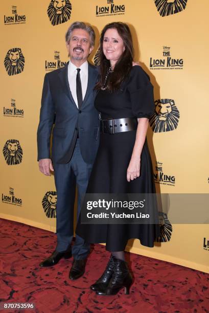 Elliot Goldenthal and Julie Taymor attends "The Lion King" On Broadway 20th Anniversary Celebration at Minskoff Theatre on November 5, 2017 in New...